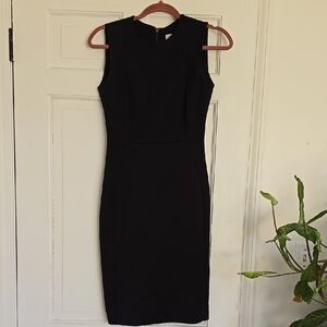 Calvin Klein Black Sleeveless Midi Sheath Dress